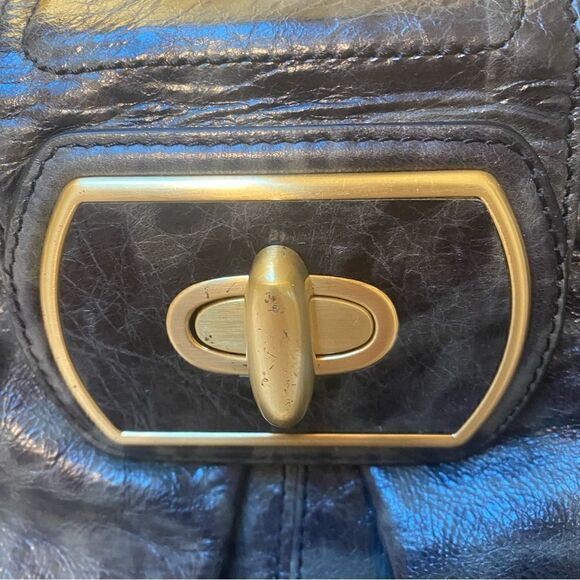 Brahmin Satchel Black and Gray Leather - Picture 2 of 16